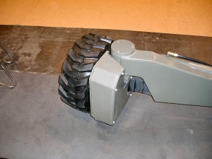 Ingebouwde afsteunpoot heftruck